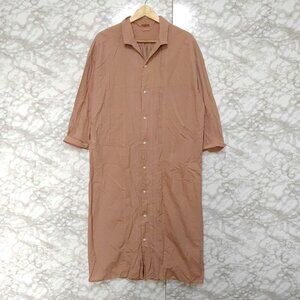 Etsor Long Shirt Dress 3/4 Sleeves Dusty Pink